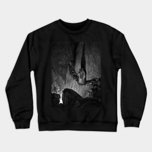 High Resolution Gustave Doré Illustration Virgil Addresses the False Counselors Crewneck Sweatshirt